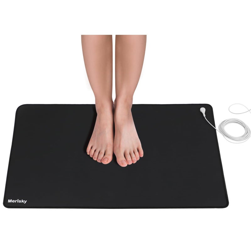 Merisky Grounding Mat Grounding Pads for Feet Upgraded NonSlip Conductive Pad for Sleeping Earth Connected Mats for Bed Desk Home Office24x16